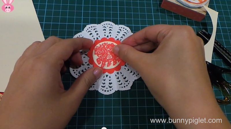 stick to small paper doily 