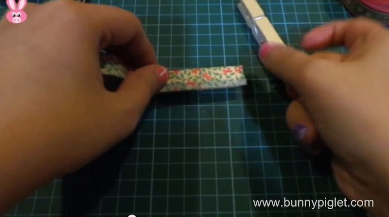 stick masking tape to clothes peg 