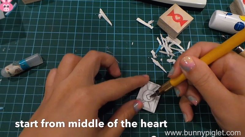 start with middle of heart