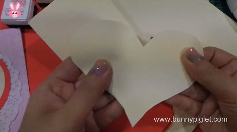 heart shape cream paper
