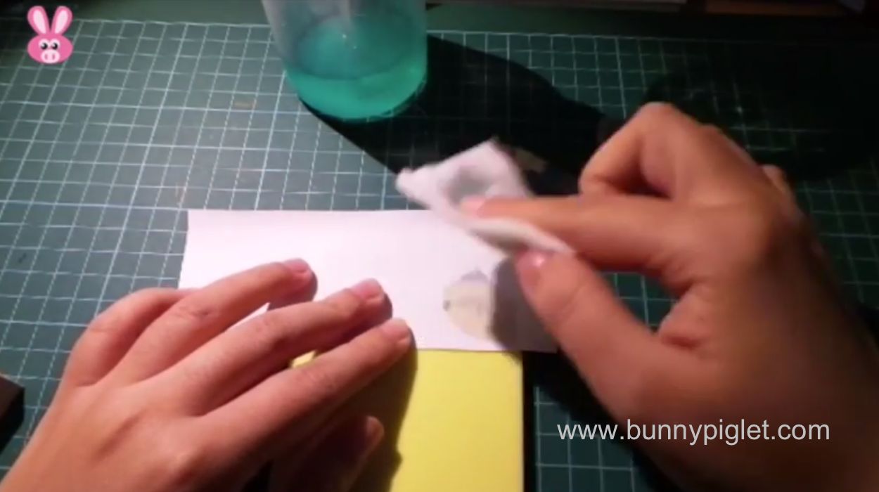 transfer ink using nail polish remover
